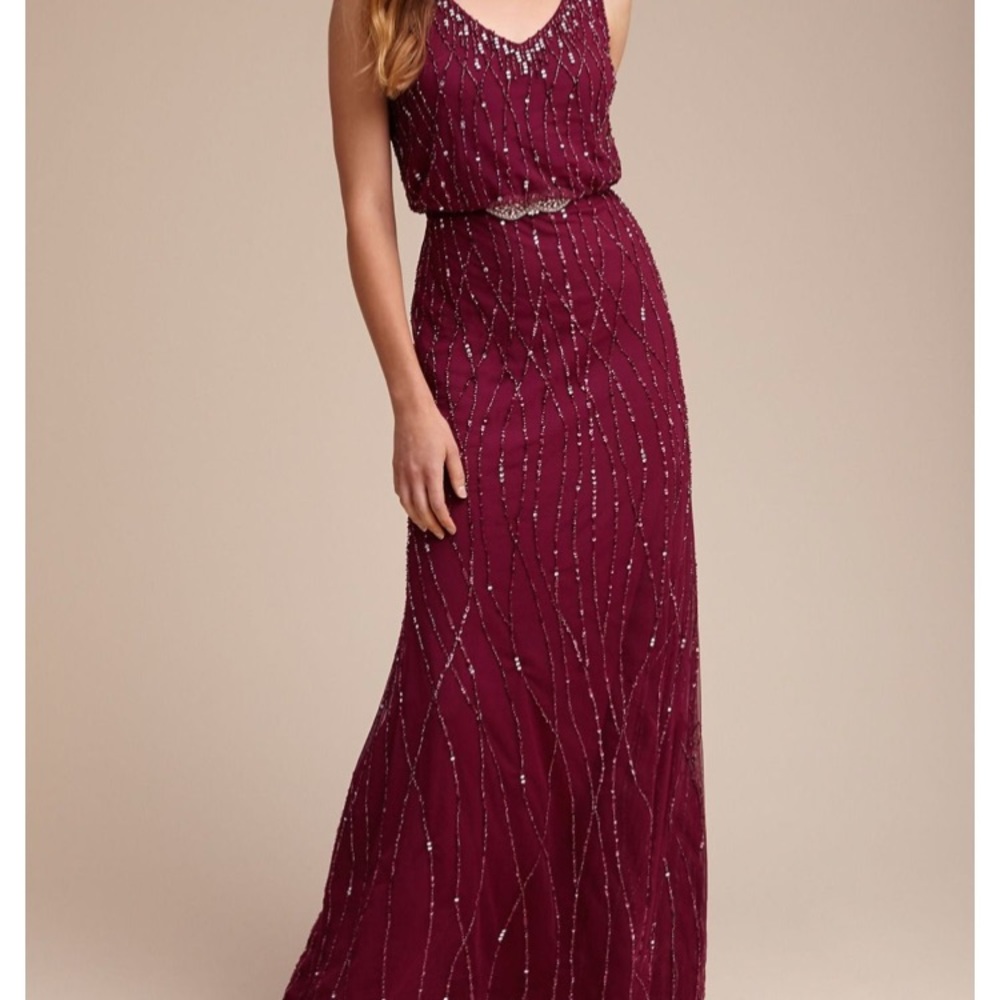 Bhldn Ariana Pappell Brooklyn Black Cherry Dress
